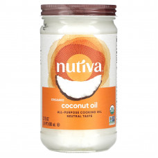 Nutiva, Органическое кокосовое масло, рафинированное, 23 жидких унций (680 мл)