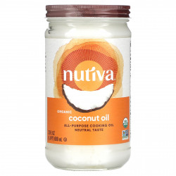 Nutiva, Органическое кокосовое масло, рафинированное, 23 жидких унций (680 мл)