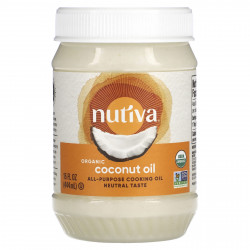 Nutiva, органическое кокосовое масло, рафинированное, 444 мл (15 жидких унций)