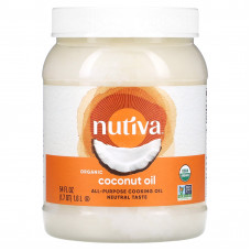 Nutiva, Универсальное растительное масло, органическое кокосовое масло, 1,6 л (54 жидк. Унции)