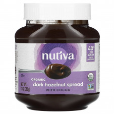 Nutiva, органическая темная паста из фундука с какао, 369 г (13 унций)