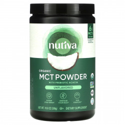 Nutiva, органический порошок MCT, без добавок, 300 г (10,6 унции)