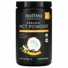 Nutiva, органические MCT в виде порошка, со вкусом ванили, 300 г (10,6 унций)