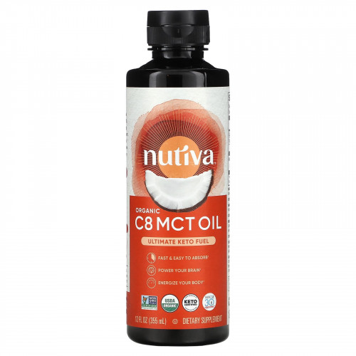 Nutiva, Органическое масло C8 MCT, 355 мл (12 жидк. Унций)