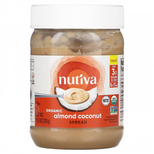 Nutiva, Органический спред с миндалем и кокосом, 326 г (11,5 унции)