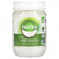 Nutiva, Органическое регенеративно выращенное кокосовое масло первого отжима, 444 мл (15 жидк. Унций)