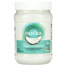 Nutiva, органическое кокосовое масло первого отжима, 858 мл (29 жидк. унций)