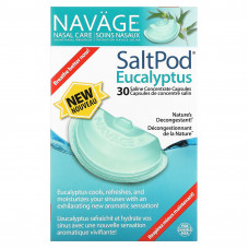 Navage, Nasal Care, солевой раствор для промывания носа, SaltPod и эвкалипт, 30 капсул с солевым концентратом