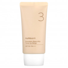 Numbuzin, Porcelain Base-Skip, бежевый тон, SPF 50+ PA ++++, No 3, 50 мл (1,69 жидк. Унции)