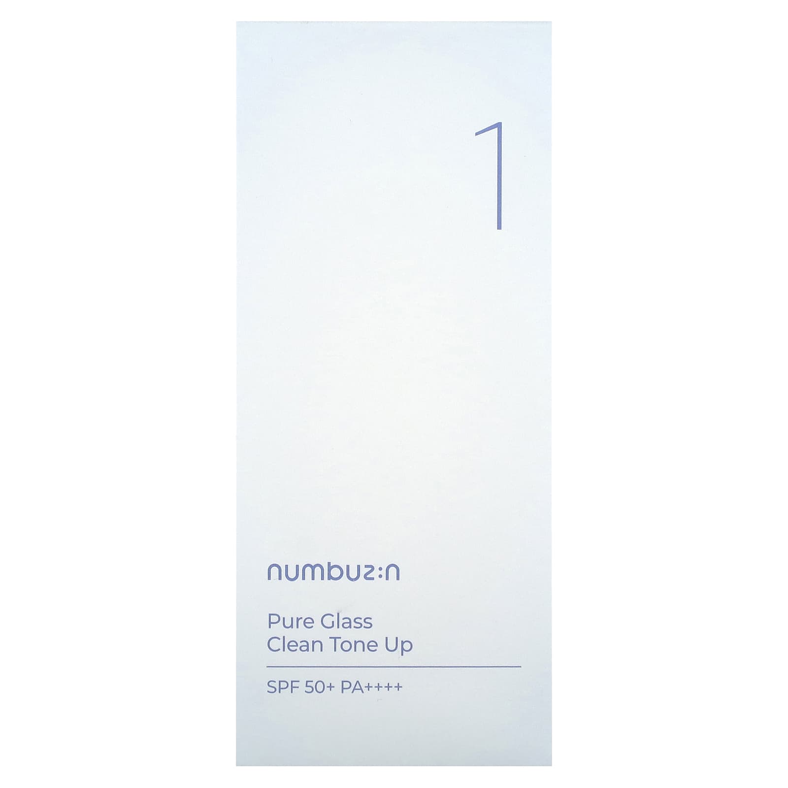 Numbuzin, Pure Glass Clean Tone Up, SPF 50+ PA ++++, No 1, 50 мл (1,69 жидк. Унции)