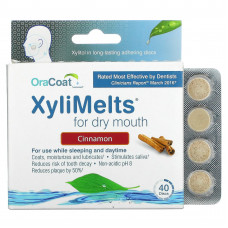 OraCoat, XyliMelts для сухости во рту, корица, 40 шт.