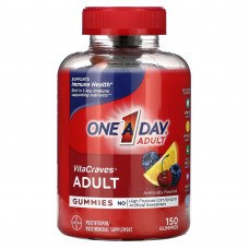 One-A-Day, VitaCraves, мультивитаминные жевательные мармеладки для взрослых, 150 жевательных таблеток