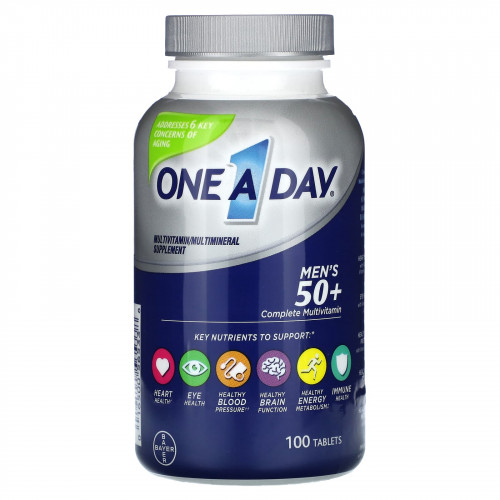 One-A-Day, Men's 50+, Healthy Advantage, мультивитаминная/мультиминеральная добавка, 100 таблеток