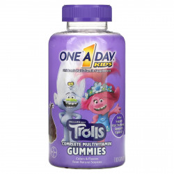 One-A-Day, Комплекс мультивитаминов для детей, тролли, 180 жевательных таблеток