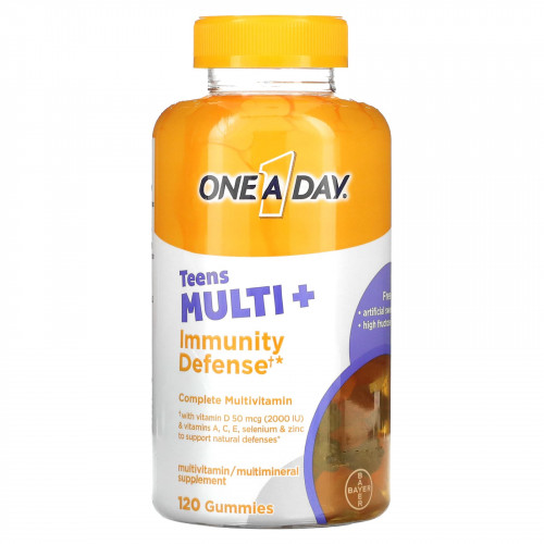 One-A-Day, Teens Multi + Immunity Defense, 120 жевательных таблеток