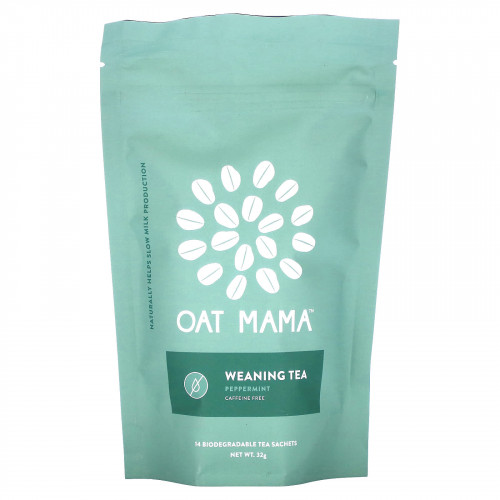 Oat Mama, чай, перечная мята, без кофеина, 14 пакетиков, 32 г