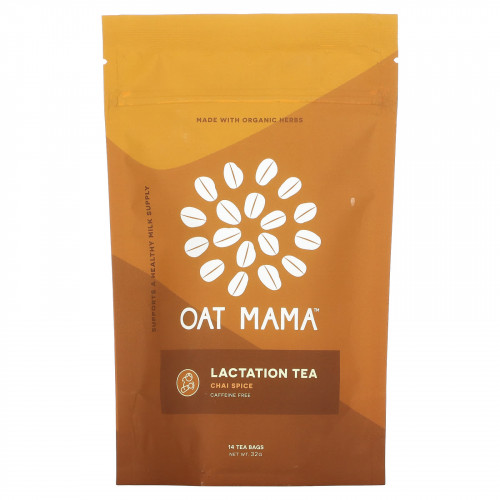 Oat Mama, Lactation Tea, чай со специями, 14 чайных пакетиков, 32 г