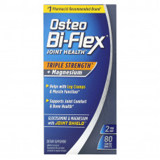 Osteo Bi-Flex, Joint Health, тройная сила + магний, 80 таблеток, покрытых оболочкой