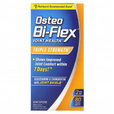 Osteo Bi-Flex, Глюкозамин и хондроитин с защитой для суставов, тройная сила, 80 таблеток, покрытых оболочкой