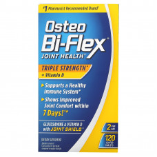Osteo Bi-Flex, Здоровье суставов, тройная сила + витамин D, 120 таблеток в оболочке