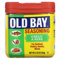 Old Bay, приправа, чеснок и трава, 63 г (2,25 унции)