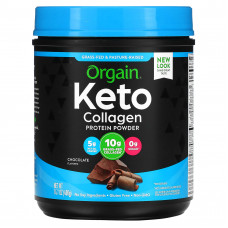 Orgain, Keto, Кетогенный протеиновый порошок коллагена с маслом MCT, шоколад, 0,88 фунта (400 г)