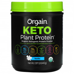 Orgain, Keto, Organic Plant Protein Powder, Vanilla, 0.97 lb (440 g)