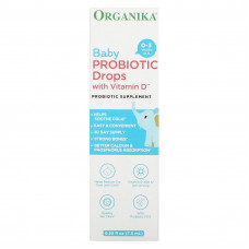 Organika, Детские пробиотические капли с витамином D, для детей 0–3 лет, 7,5 мл (0,25 жидк. Унции)