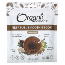 Organic Traditions, Fiber Fuel Smoothie Boost, шоколад, 300 г (10,6 унции)
