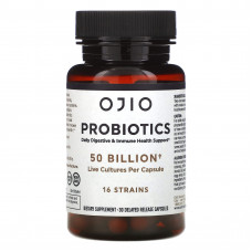 Ojio, Пробиотики, 50 млрд, 30 капсул с отсроченным высвобождением