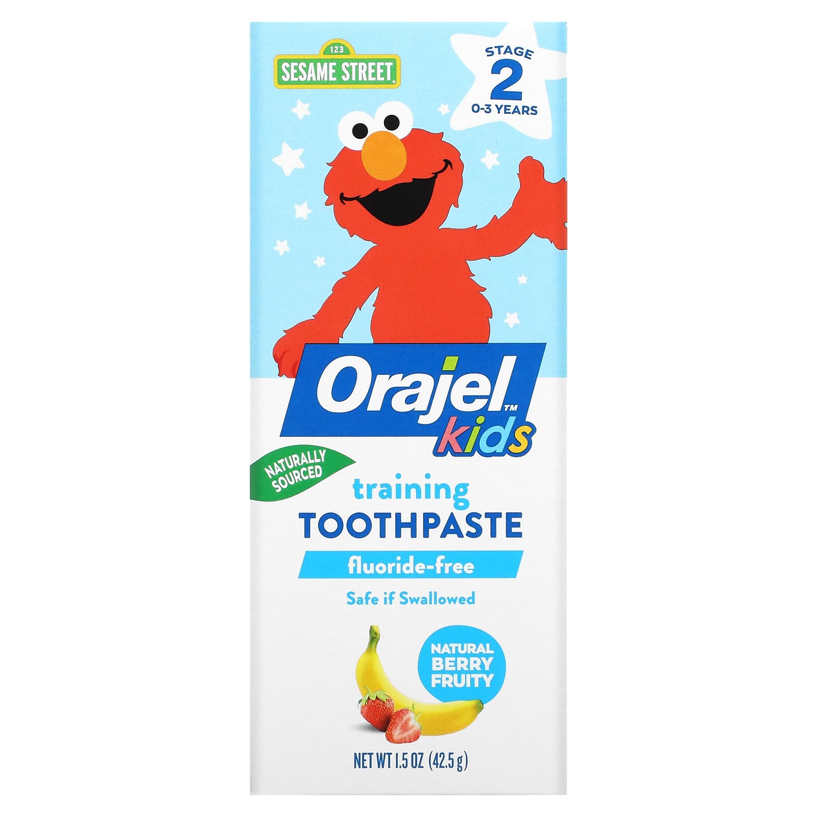 Orajel, Elmo Training Toothpaste, без фтора, от 3 месяцев до 4 лет, Berry Fun, 42,5 г (1,5 унции)