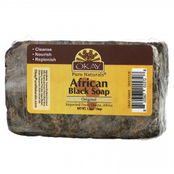 Okay Pure Naturals, Африканское черное мыло, оригинальное, 156 г (5,5 унции)