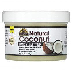 Okay Pure Naturals, Натуральный кокос, масло для тела, 198 г (7 унций)
