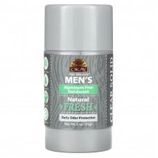 Okay Pure Naturals, Для мужчин, дезодорант без алюминия, свежий, 85 г (3 унции)