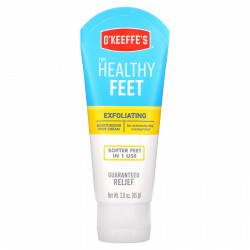 O'Keeffe's, Healthy Feet, крем для ног, отшелушивающий и увлажняющий эффект, 85 г (3 унции)