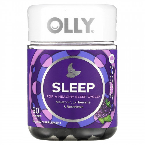 OLLY, Sleep, ежевика в дзен, 50 жевательных таблеток