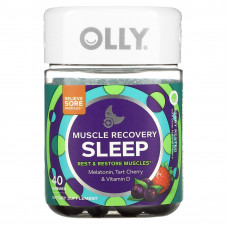 OLLY, Muscle Recovery Sleep, со вкусом ягод, 40 жевательных таблеток