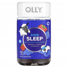 OLLY, Kids Sleep, Razzzberry`` 70 жевательных таблеток