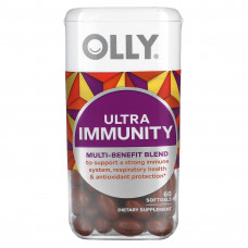 OLLY, Ultra Immunity, многофункциональная смесь, 60 мягких таблеток (Товар снят с продажи) 
