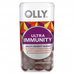 OLLY, Ultra Immunity, многофункциональная смесь, 60 мягких таблеток (Товар снят с продажи) 