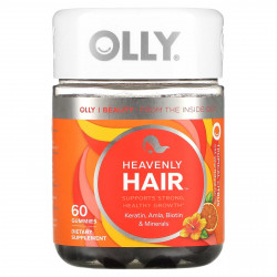 OLLY, Heavenly Hair, тропический цитрус, 60 жевательных таблеток