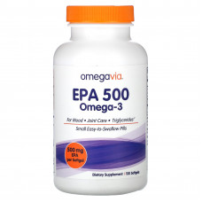 OmegaVia, EPA 500, омега-3, 500 мг, 120 капсул