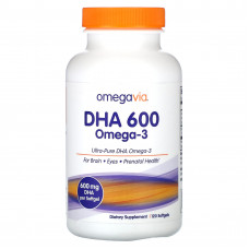 OmegaVia, ДГК 600, омега-3, 120 мягких таблеток