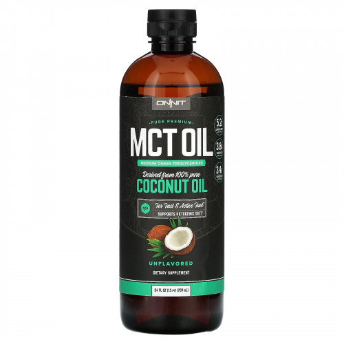 Onnit, Масло MCT, без добавок, 709 мл (24 жидк. Унции)