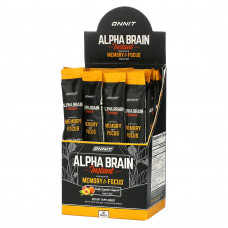 Onnit, Alpha Brain Instant, для памяти и концентрации, персик, 30 пакетиков по 3,6 г (0,13 унции)