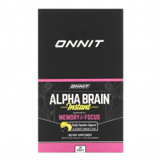 Onnit, AlphaBRAIN Instant, для памяти и концентрации, со вкусом ежевики и лимонада, 30 пакетиков по 3,9 г (0,14 унции)
