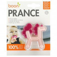 Boon, Prance, Unicorn, силиконовый прорезыватель, 0–12 месяцев, розовый, 1 штука