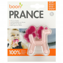Boon, Prance, Unicorn, силиконовый прорезыватель, 0–12 месяцев, розовый, 1 штука