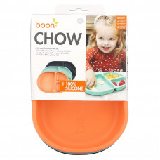 Boon, Chow, набор разделенных силиконовых тарелок, для 6 месяцев и старше, 3 шт.
