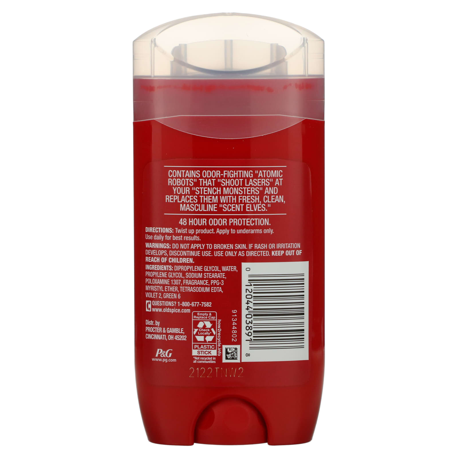 Old Spice, High Endurance, Pure Sport, дезодорант для спорта, 85 г (3 унции)